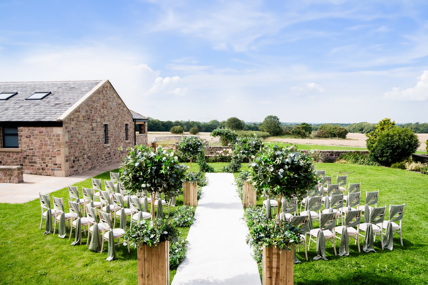 Outside ceremony set up 